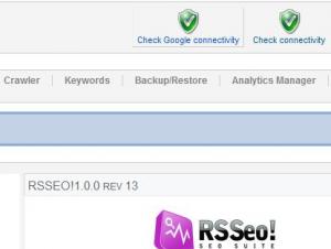 RSSeo! Check Google connectivity