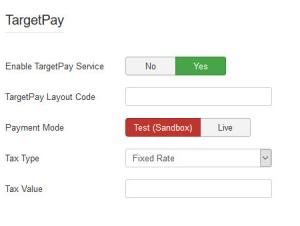 iDeal TargetPay configuration settings.
