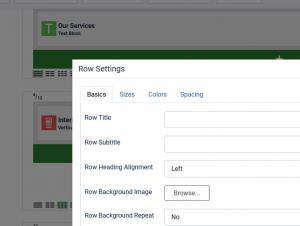 Row Settings