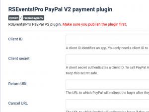 RSEvents!Pro PayPal V2 payment plugin