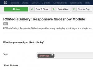 RSMediaGallery! Responsive Slideshow Module Configuration