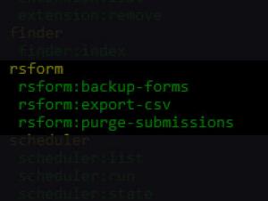 RSForm!Pro CLI commands list
