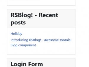 RSBlog Recent Posts module frontend