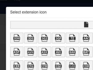 Choose you file extension icon