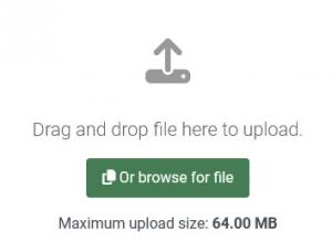 Browse for the file or drag/drop