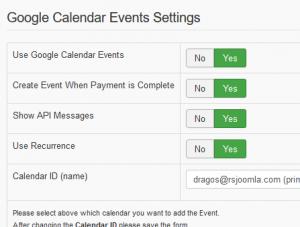 RSForm!Pro - Google Calendar