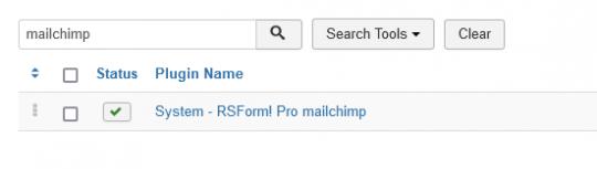 RSForm!Pro mailchimp plugin