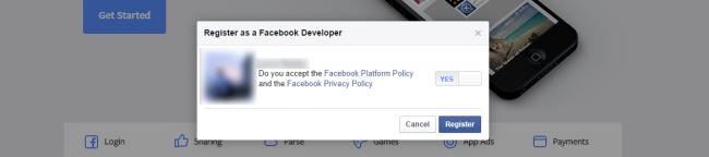 Facebook Register Developer Accept