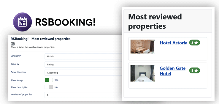 Module - Most reviewed properties