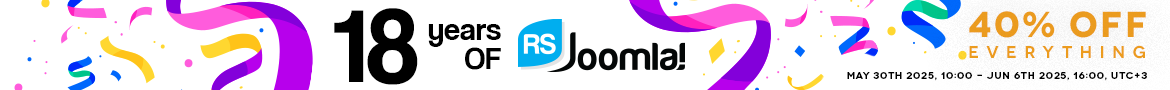 18 RSJoomla! Years Sale 2025
