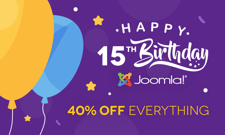 15 Joomla! Years - We celebrate through special prices