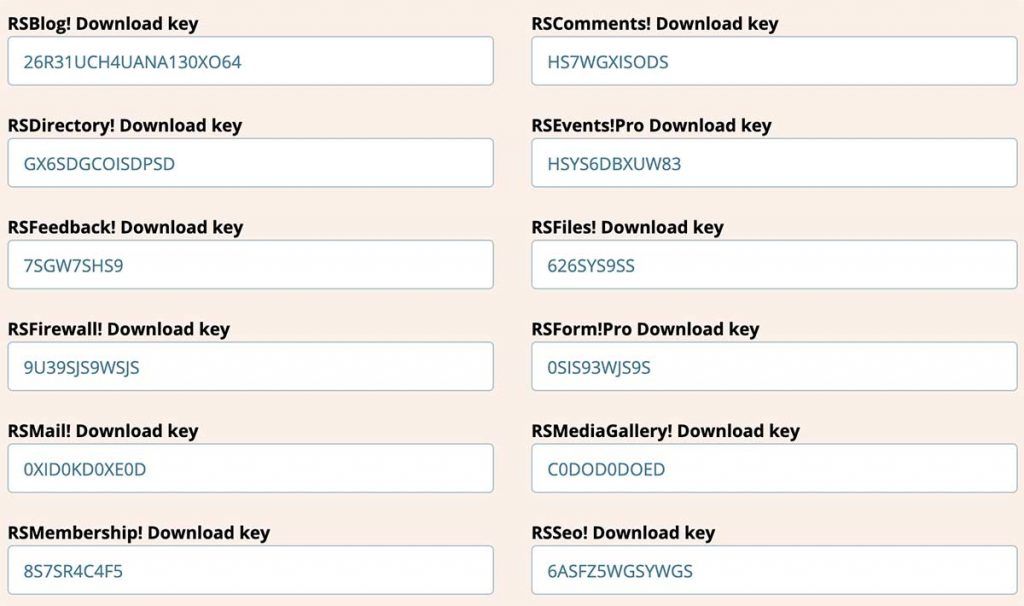 Watchful dashboard license keys