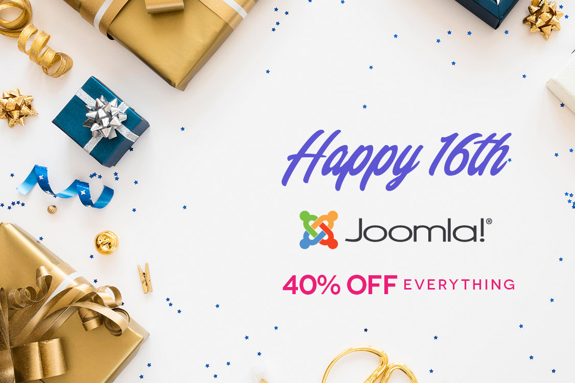 16 Joomla! Years - We celebrate through special prices