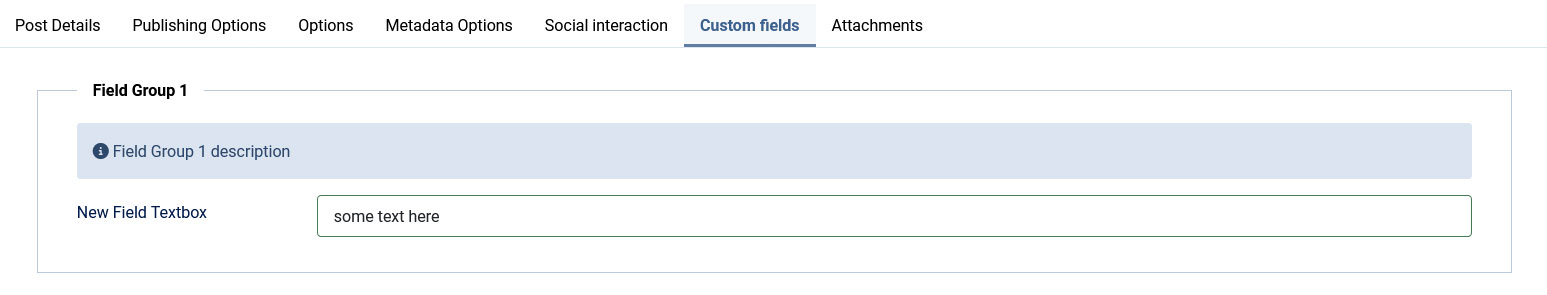 Custom Fields