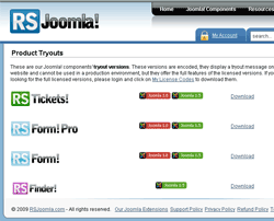 RSJoomla! - download extensions