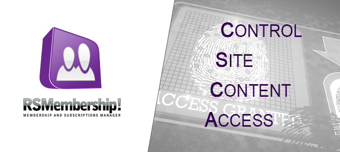 Controlling site content access through RSMembership!