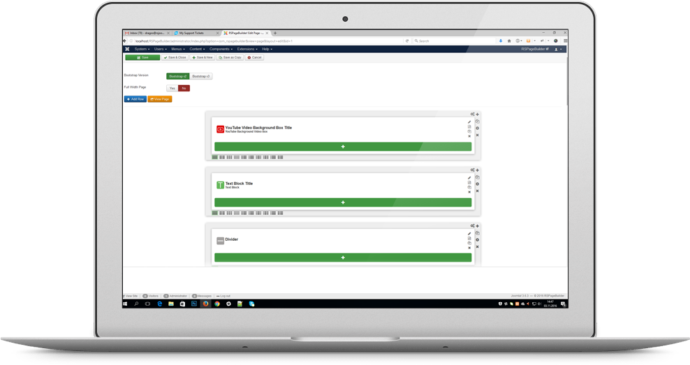 responsive administrator interface