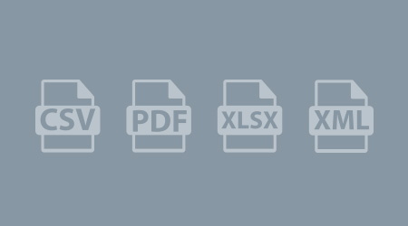 Esporta informazioni in CSV, Excel, XML e PDF