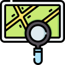 Search for entries on the map