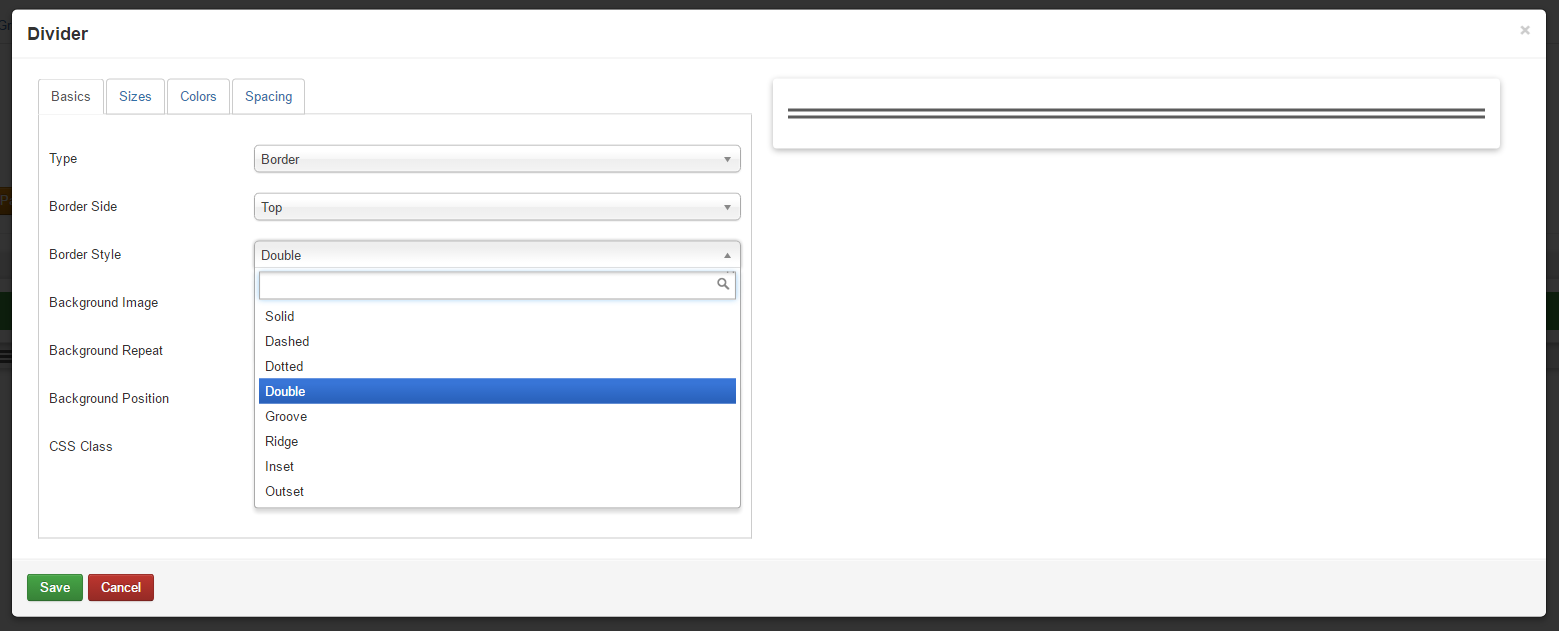RSPageBuilder! Divider