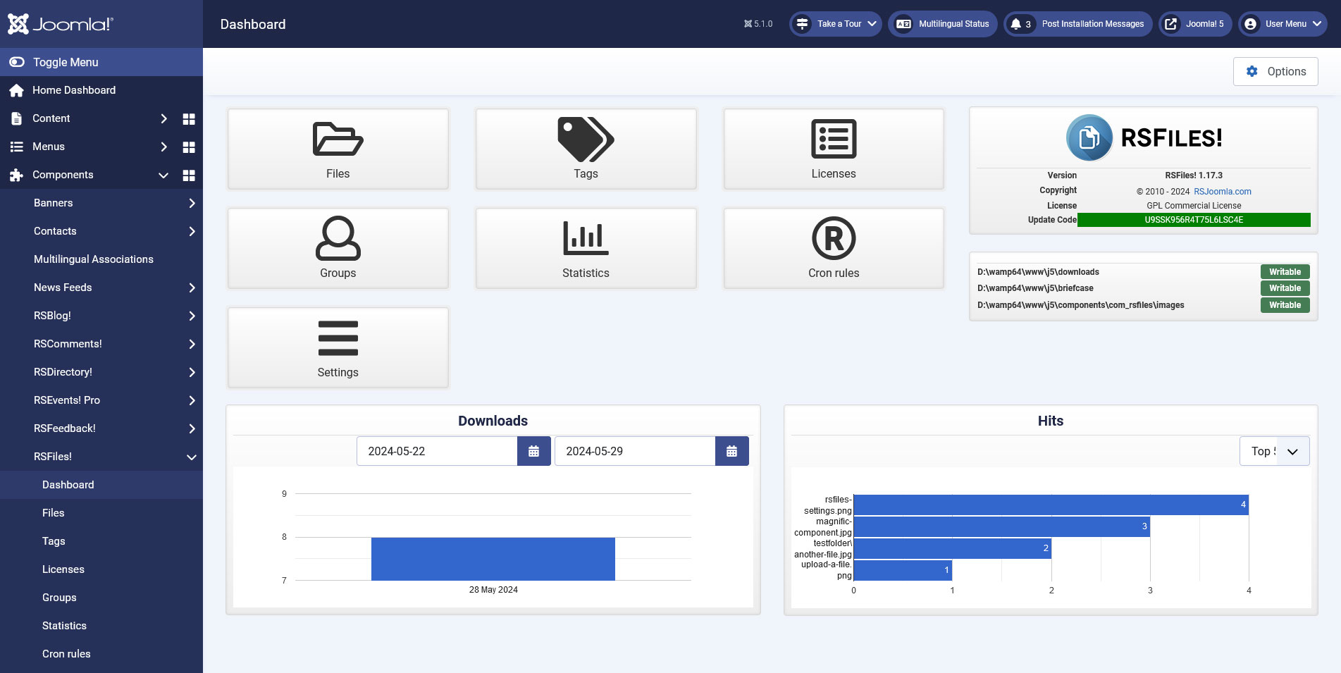 Joomla php скачать файл