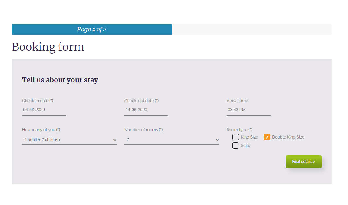 RSMelia! RSForm!Pro Booking Form