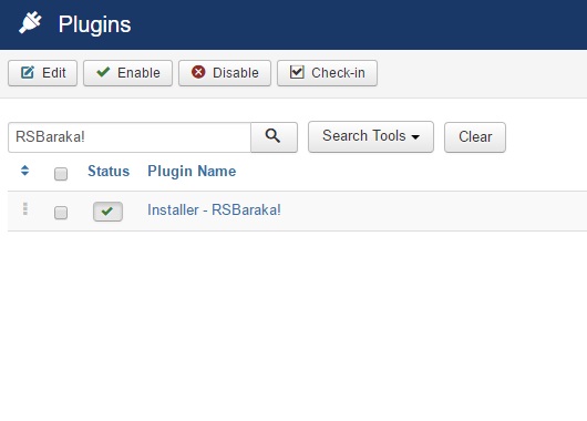 Go to Installer Plugin RSBaraka!