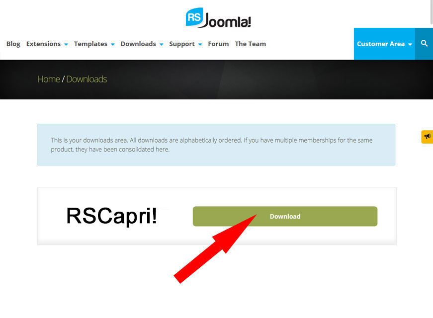 How to Download Template on RSJoomla! website 3