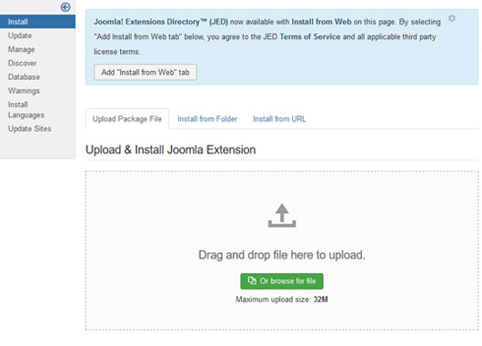 Installing RSEdimo! 3.x Joomla! template Step 3