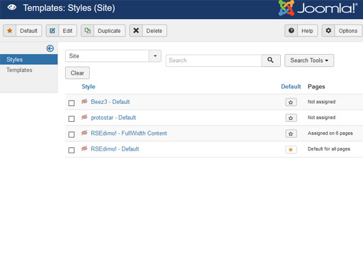 Installing RSEdimo! 3.x Joomla! template Step 5