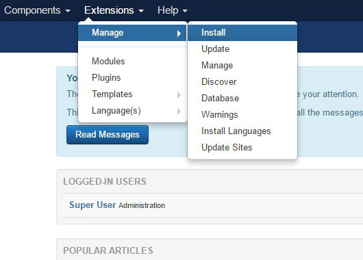 Installing RSLibro! 3.x Joomla! template Step 2