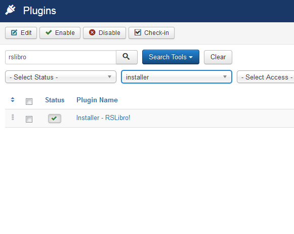 Go to Installer Plugin RSLibro!