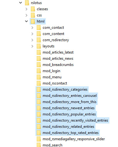 Built-in overrides RSDirectory! modules folder