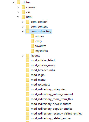 Built-in overrides RSDirectory! folder