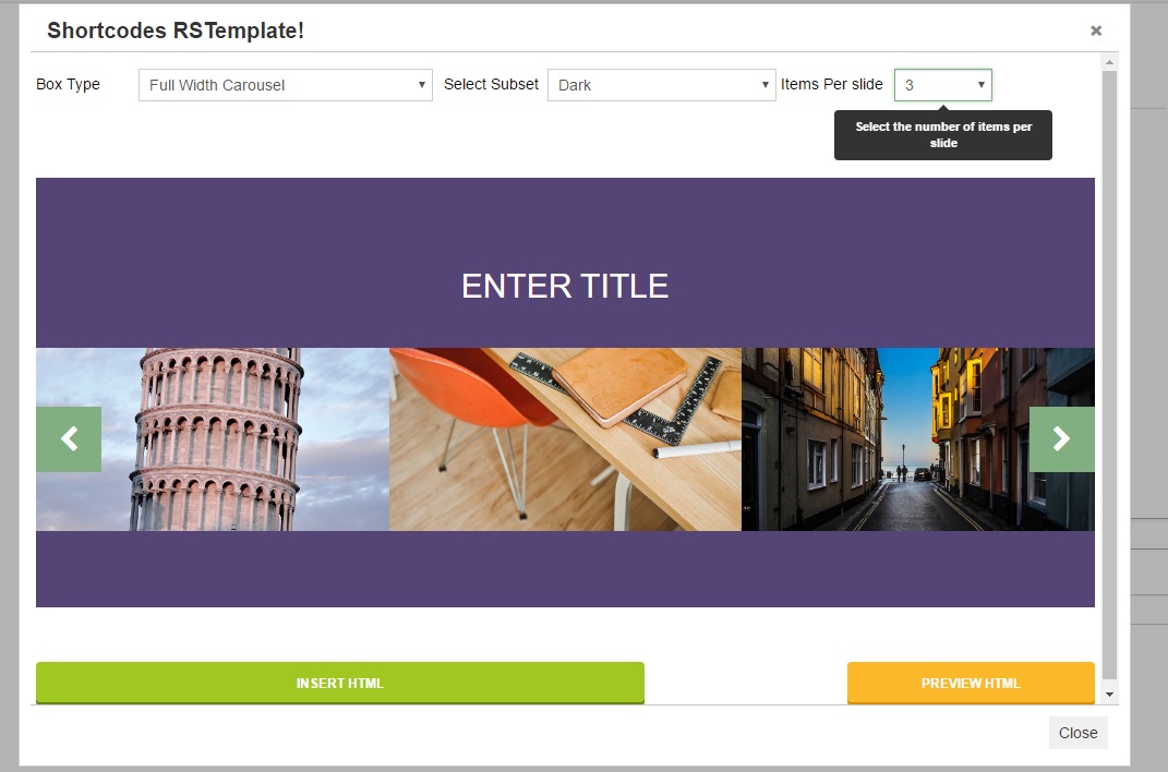 RSMalta! - Full Width Carousel three items per slide preview
