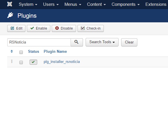 Go to Installer Plugin RSNoticia!