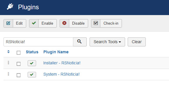 Go to Installer Plugin RSNoticia!