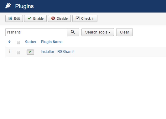 Go to Installer Plugin RSShanti!