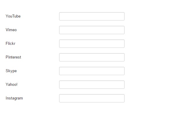 RSShanti! Joomla! 3.x template Social Links Options Tab preview