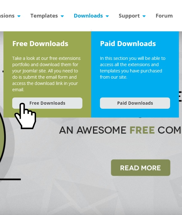 How to Download Template on RSJoomla! website 1