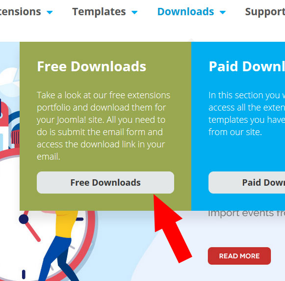 How to Download Template on RSJoomla! website 1